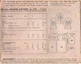 1940's McCall Child's Housecoat Pattern - Sz 4 - Chest 23" - No. 6708