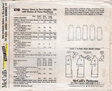 1960's McCall's Shift Dress with Three Necklines - Bust 34-36" - No. 6740
