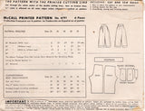1940's McCall Knee Slacks (Capri pants) Pattern - Waist 26" - No. 6791