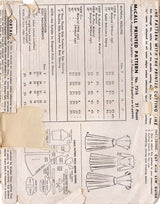 1940's McCall Yoked Dress Pattern with Puff or Straight Sleeves - Bust 31" - No. 7316