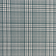 1970's Blue and White Plaid Polyester fabric - BTY