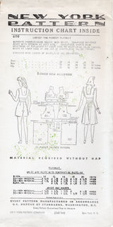 1940's New York Playsuit Pattern with Crop Top, High Waisted Shorts and Side Button Gathered Skirt - Bust 32" - No. 690