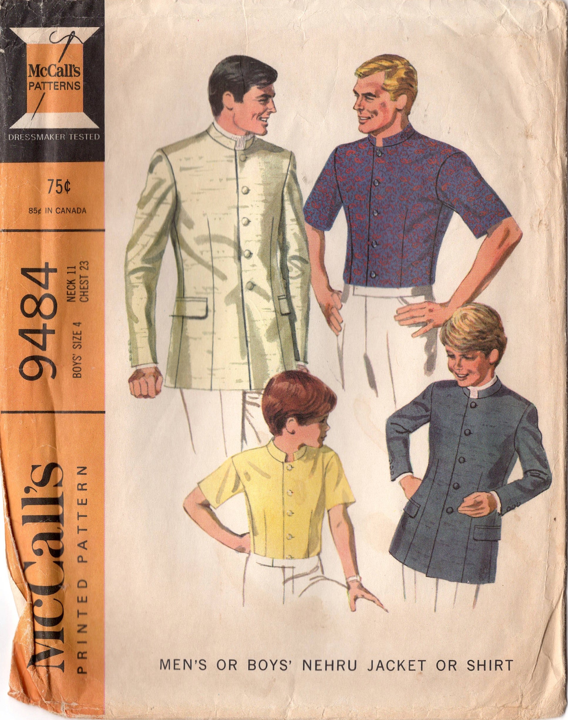 Nehru shirt pattern hotsell