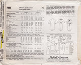 1960's McCall's Shift Dress and Swing Coat Pattern - Bust 34" - No. 7000