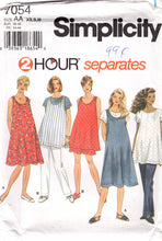1990's Simplicity Maternity Dress, Jumper, Tops, Pants or Shorts Pattern - Bust 30.5-38" - No. 7054
