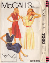 1980's McCall's Shirtwaist Dress Pattern and Applique by Sue Wong - Bust 34" - No. 7060