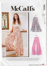 2020's McCall's Wide Leg Pants Pattern with Godets - Waist 30-32" - No. M8223