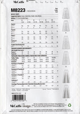 2020's McCall's Wide Leg Pants Pattern with Godets - Waist 30-32" - No. M8223