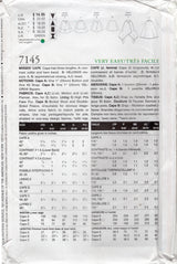 1990's Vogue Cape Pattern in 3 lengths with Asymmetrical Closing - Bust 30.5-36" - No. 7145