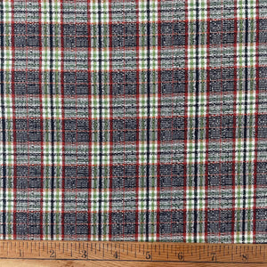 1970's Black and Green Plaid fabric