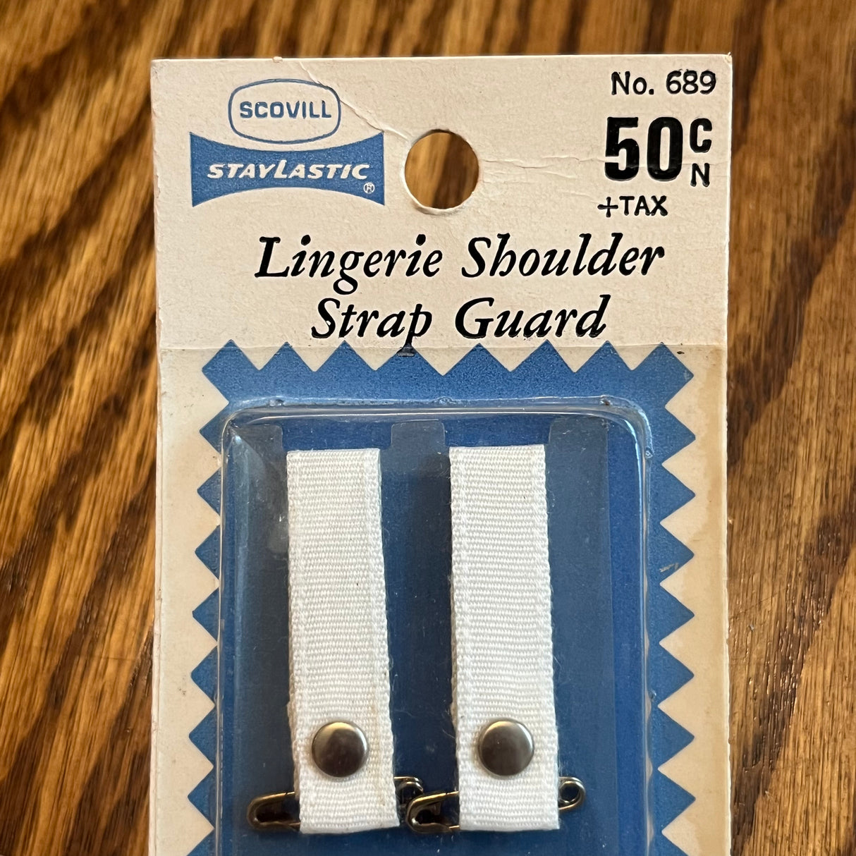 1970's Scovill Lingerie Shoulder Strap Guards - White - NOS