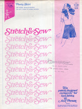 1970's Stretch & Sew Pants-Skirt pattern - Waist 21-31" - No. 725