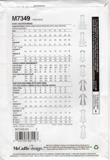 2020's McCall's Raglan Sleeve Princess Line Dress Pattern - Bust 36-44" - No. M7349
