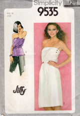 1980's Simplicity Jiffy Strapless Dress Pattern - Bust 36" - No. 9535