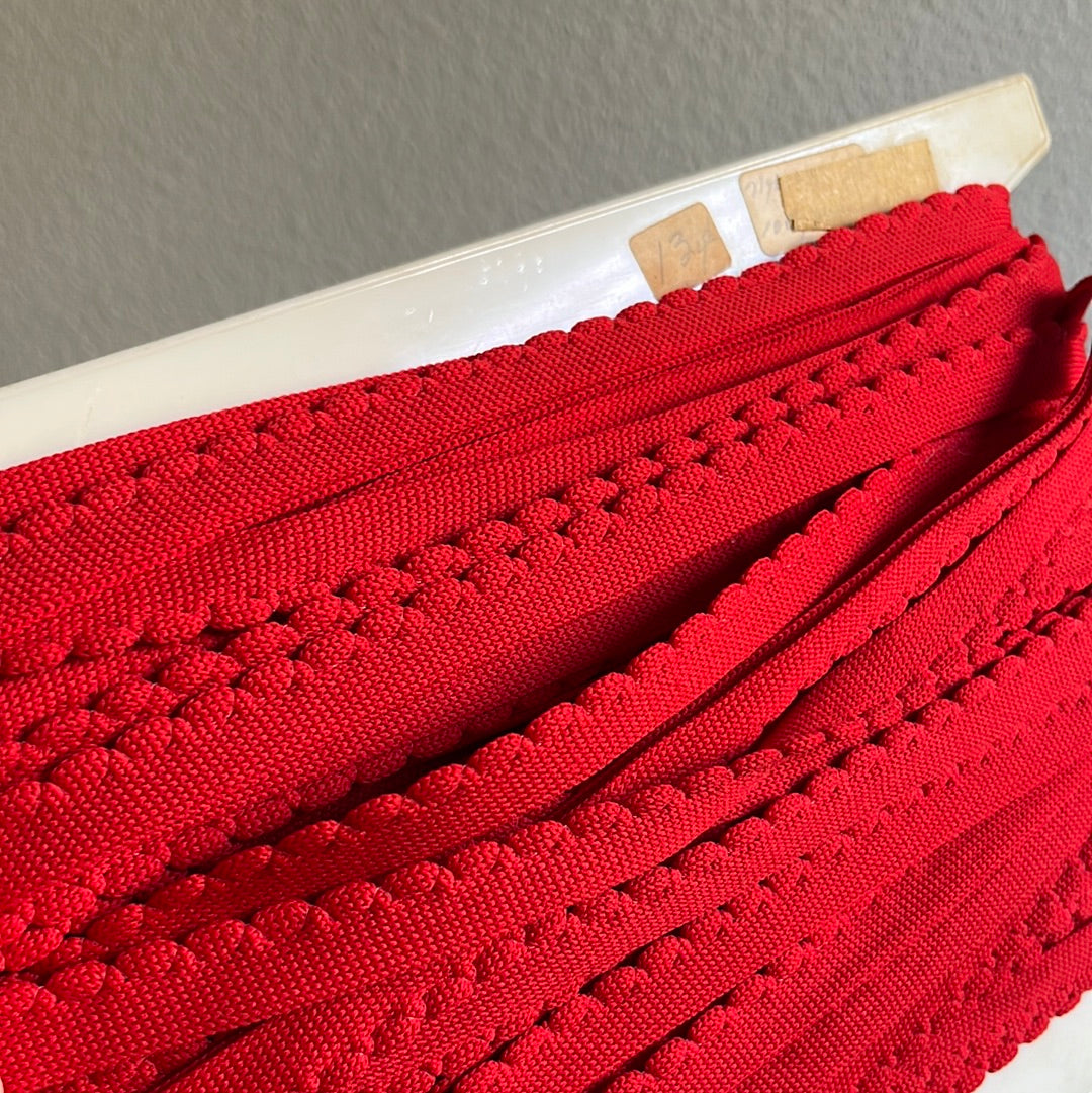 1970’s Red Knit Bias Trim - BTY