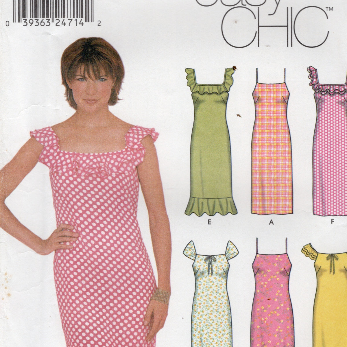 2000's Simplicity One Piece Dress Pattern in 6 styles - Bust 29.5-32.5 ...
