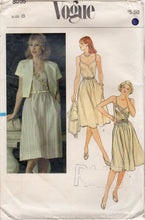 1980's Vogue Surplice Bodice Dress Pattern with Optional Ruffle and Bolero Pattern - Bust 31.5" - No. 8005