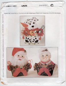 1990's McCall's Stuffed Santa Basket Pattern - One Size - No. 7641