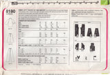 1970's Simplicity Pullover Top, Skirt  and Pants JIFFY Pattern - Bust 44-46" - No. 8180