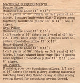 1960's Mail Order Smocked Pillow Set Pattern - No. 783