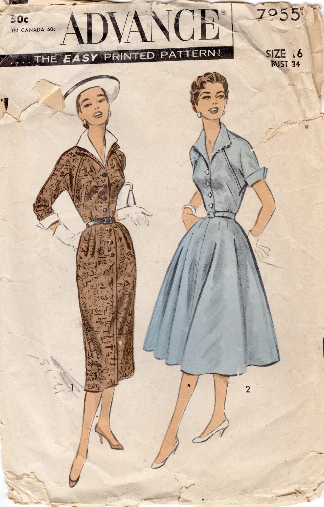 1955 SIMPLICITY Pattern One Piece DRESS and Jacketsize 20 - Etsy