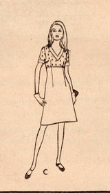 1960's McCall's Empire Waist Sheath Dress pattern - Bust 36" - No. 8630