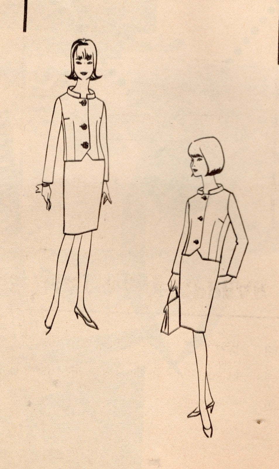 1960's McCall's Designer Suit Dress pattern - Bill Blass - Bust 36" - No. 7963