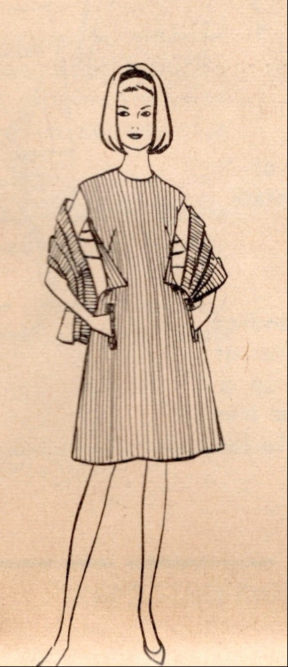 1960's McCall's Designer Waist Accent Panel Dress pattern - Pauline Trigère - Bust 36" - No. 7985