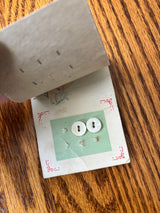 1940’s Lucky Day Pearl Buttons - Opaque - Set of 7 - 7/16" -  on card (#52)