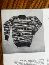 1980’s reprint of a 1940’s Nomi’s Scandinavian Sweaters Booklet