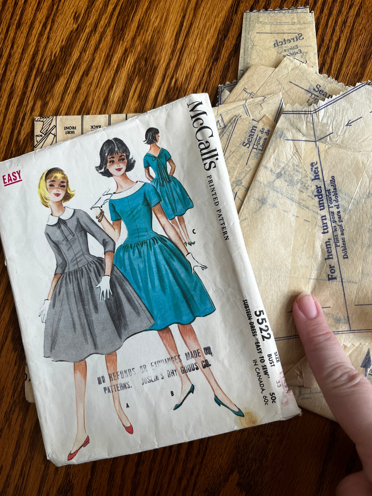 Vintage Pattern LOT of 10 INCOMPLETE patterns- 1940-70’s
