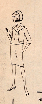 1960's McCall's Designer Suit Dress pattern -Laird-Knox - Bust 36" - No. 8114