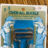 1970's E-Z Overall Buckles with Buttons - Silvet tone - NOS