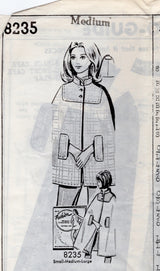 1970's Mail Order Yoked Cape Pattern - Bust 34-36" - No. 8235