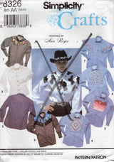 1990's Simplicity Button Up Western Shirt Pattern - Bust/Chest 30-48" - No. 8326
