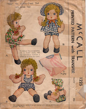 1940's McCall "Nina" Doll and Sunsuit Pattern - 16.5" doll - No. 1225
