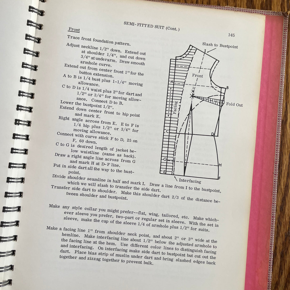 1970’s Dorothy Moore's Pattern Drafting and Dressmaking - Hardcover - RULERS INCLUDED