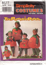 1990's Simplicity Pumpkin Patch Costume with Pumpkin, Hat and Stem Headpiece - Chest 19"-25" - No. 8577
