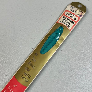 24” Metal Zipper - 1970’s - J. & P. Coats - Multiple colors available