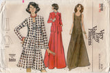 1970's Vogue Scoop Neck Midi or Maxi Dress and Jacket Pattern - Bust 38" - No. 8818