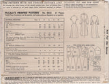 1950's McCall's Button Front Fit and Flare Dress Pattern - Bust 30" - No. 8823