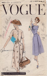 1950’s Vogue One Piece Dress and Bolero Jacket Pattern - Bust 36” - No. 8865