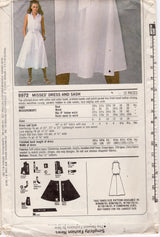 1980’s Simplicity Sleeveless Shirtwaist Dress Pattern- Bust 32.5-36” - No. 8972
