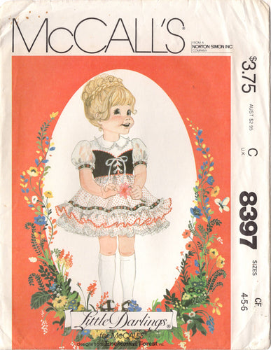 1980's McCall's Toddler and Children's Dress - Bust 23-24-25