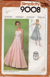 1970's Simplicity Princess Line Dress with Gored Skirt Pattern - Gunne Sax - Bust 32.5" - No. 9008