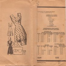 1940's Anne Adams Button Back One Piece Dress and Bolero Pattern - Bust 29" - No. 4695