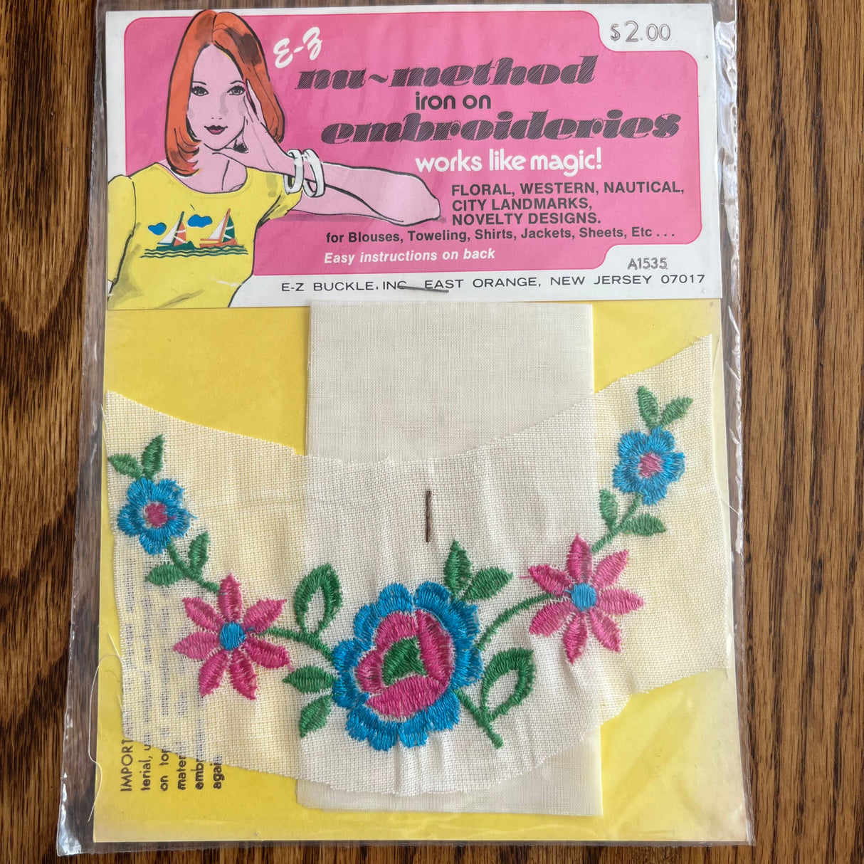 1970’s Large Floral Applique - deadstock