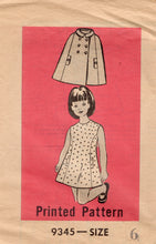 1960's Marian Martin One-Piece Princess Seam Dress and Cape Pattern - Sz 6 - Chest 25" - No. 9345