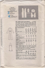 1970's Vogue Hooded Jacket and Jumpsuit Pattern - Bust 36" - No. 9388