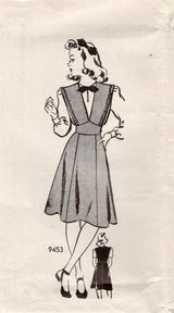 1940's Marian Martin Jumper Dress and Blouse Pattern - Bust 32" - No. 9453